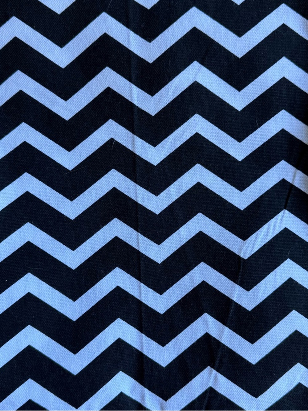 Chevron Black and White Fabric Panel